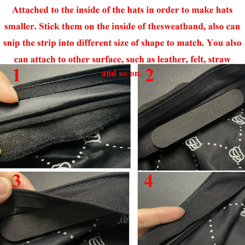 Hat Size Tape Reducer Insert Foam Self Adhesive 30 Pack Sizing Tape Sizer For Hats And Caps Make Hats Fit Smaller Sweatband