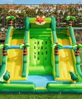 17 Foot Inflatable Water Slide With Built In Pool Climbing Wall And Water Spray Wet And Dry Dual Use Backyard Water Park