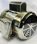 Heavy Duty Stainless Steel Boat Lift Motor 1 HP 1725 RPM 56C Frame Direct Mount 115 230 Volt Plug And Play Boat Hoist Replacement close-up view.