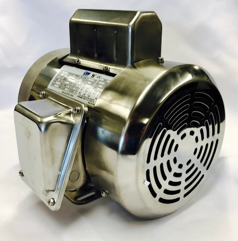 Heavy Duty Stainless Steel Boat Lift Motor 1 HP 1725 RPM 56C Frame Direct Mount 115 230 Volt Plug And Play Boat Hoist Replacement close-up view.