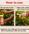Instructions for using Insect Killer Dust For Lawn And Yard 1 Pound Ready To Use Kills 150 Plus Pests including ants and beetles