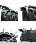 14 Way Organizer Golf Cart Bag With Silent Dividers And Rain Cover Premium Cart Bag With Handles In Black Showing Dividers