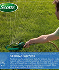 Man using a sprinkler on grass to water Boost Your Lawn Game Fast Quick Fix Grass Seed Mix for seeding success.