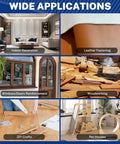 Wide applications for Pro Grade 18 Gauge Brad Nails: indoor decoration, woodworking, leather fastening, DIY crafts, window reinforcement, and pet houses.
