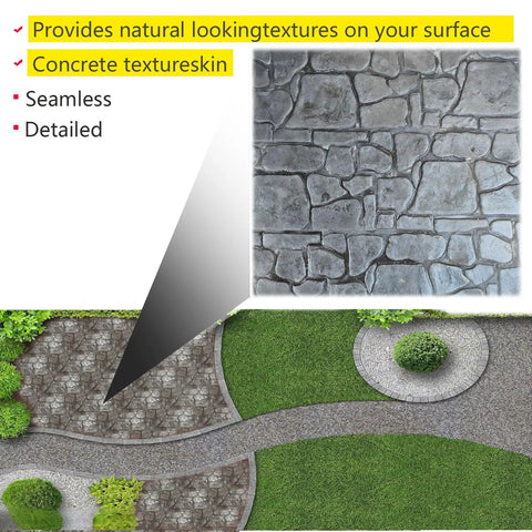 Concrete Stamps Stone Tile Texture Mat For Outdoor Landscaping Dope Realistic Slate Floor Imprint Mold pattern and garden path
