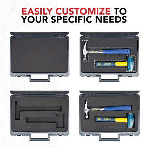 Universal Hard Carrying Case With Premium Kaizen Pick And Pluck Foam showing customizable compartments for tools
