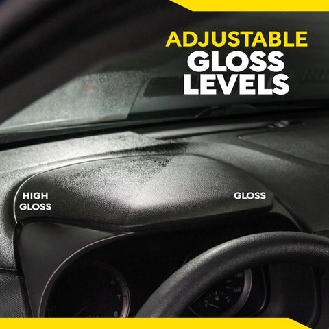 Hyper Dressing Dilutable Up To Four To One For High Gloss Or Satin Finish On Exterior And Interior Trim Plastic Rubber Vinyl Of Your Car One Gallon 128 Fl Oz Non Painted Surfaces Shine Like New Great For Plastic Trim Guards Bumpers Interior Panels And, adjustable gloss on car interior trim
