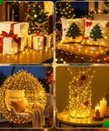 Warm White Fairy Lights Set With 50 LEDs 16 Feet Battery Operated With Timer And USB Power 8 Modes Mini Twinkle String Lights