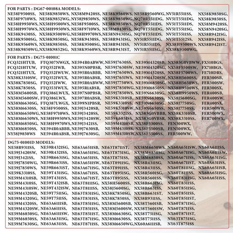Model compatibility list for Replacement Oven Rack 24 3 4 Inches Wide By 16 7 16 Inches Deep For Your Range DG75-01001A B C AP5671425