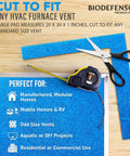 Reusable Air Filter 20x30x1 cut to fit HVAC vents, includes scissors and tape measure, ideal for furnaces or AC, made in USA