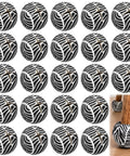 24 Pack Cool Zebra Stripe Furniture Tennis Ball Floor Protectors For Chair And Desk Legs on hardwood floor
