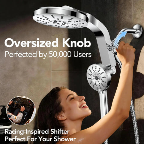 Legit Kickin High Pressure Rain Showerhead Combo With Smooth Magnetic One Handed Docking And Flawless 180 Degree Rotation Sick Dual Bathroom Fixture Upgrade For Modern Homes