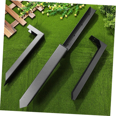 Heavy Duty Metal Fence Post Repair Anchors 2 Pack Ground Spikes For Stabilizing Tilted Or Broken Wood Fences Quick Install