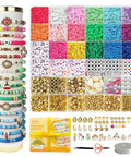 Friendship Bracelet Kit With 5200 Pieces Beads And Charms For Beginners Polymer Clay Beads In 24 Colors A Z Letter Beads