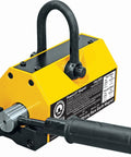 Powerlift Heavy Duty Magnetic Lifter With 3 To 1 Safety Rating And 800 Lb Lifting Capacity, Rare Earth Magnet, yellow finish