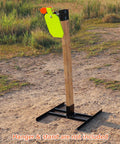 AR500 Steel Hostage Target 7 x 12 Inch Three Eighths Inch Armor Reactive Target For IDPA Shooting with neon color and paddle