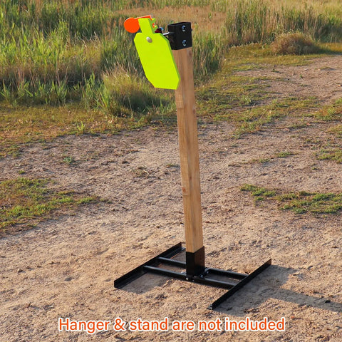 AR500 Steel Hostage Target 7 x 12 Inch Three Eighths Inch Armor Reactive Target For IDPA Shooting with neon color and paddle