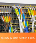Effortless Cord And Cable Identification System For Home Office And Commercial Setups With Quick Label Tags on network cables