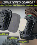 Heavy Duty Gel Knee Pads For Work With Foam Cushioning All Day Comfort Adjustable Comfortable Fit For Flooring Roofing Tiling And Gardening Durable Construction Knee Pads For Pros.