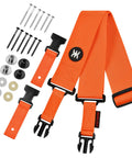 SnapLock Pro Guitar Strap with Quick Release Buckle and Screw Fasten Ends, Handy Quick Fetch Pick Holder, Adjustable 38 to 57 Inches, Orange