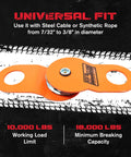 Winch Snatch Block Pulley 9 Ton Heavy Duty Block And Tackle For Synthetic Rope Or Steel Cable Two Pack Orange Recovery Accessory