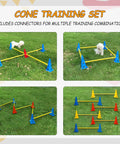 Dog Agility Jump Set With Adjustable Hurdles And Cones For Indoor Outdoor Training Backyard Agility Equipment For Rehab And Beginners