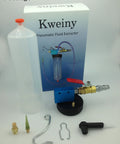 Pneumatic Fluid Extractor Drainer For Automotive Brake, Clutch, And Power Steering Fluids package contents displayed.