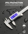 Rechargeable Digital Caliper Six Inch With Backlit LCD Screen And Auto Off All Metal Zinc Alloy Frame For Serious DIY Use