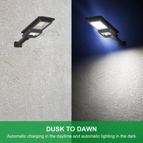 Solar Powered Motion Sensor Flood Light 1000LM 156 LEDs Waterproof Outdoor Security Lighting For Yard, Garden, Fence