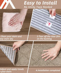 Installation steps for Edging Stair Treads Non Slip Carpet Mats 28 Inch By 9 Inch Indoor Stair Runner For Wooden Steps Durable Beige 15 Pack With TPE Backing Ideal For Homes With Kids And Pets.