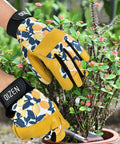 Cowhide Leather Gardening Gloves For Women And Men Tough As Nails Thorn Proof Puncture Resistant Work Gloves With Touchscreen