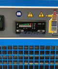 Control panel of Tough As Nails Refrigerated Air Dryer with gauges and settings for moisture control and air quality.