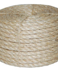 Natural Sisal Rope 3 Eighth Inch By 100 Feet Twisted Tan One Pack Biodegradable No Oils Pet Safe Perfect For Cat Scratcher Posts And DIY Projects And Garden Trellis.