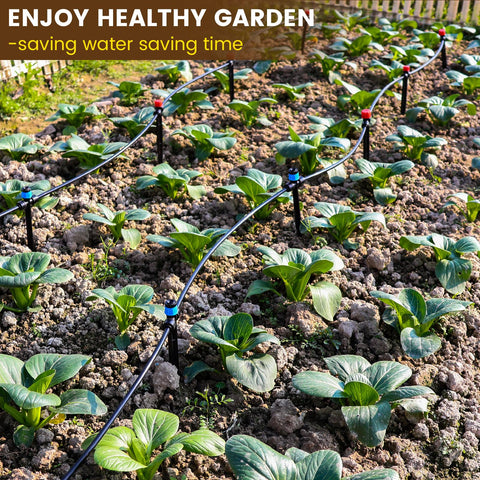 55Ft Quick Connect Drip Irrigation Kit For Lawn, Garden, And Greenhouse Easy Plug And Play Watering System in garden