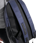 Do It All Swim And Sports Backpack 30L Navy Blue for Men and Women side view with durable straps close-up