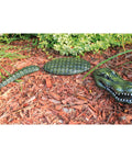 Fearless Lawn Gator Guard Statue For Castle Moat Garden Outdoor Decor Hand Cast From Crushed Stone Bonded With Resin Hand Painted