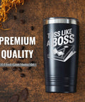 Cornhole Travel Tumbler 20 Oz Stainless Steel Cup For Men Birthday Gift Hella Rugged double wall design with toss graphic.
