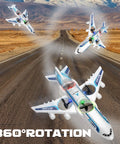 RC Drone Remote Control Airplane Ready To Fly Foam Jet Fighter performing 360-degree flips on a road