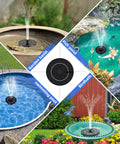 Bird Bath Fountain Kit With Six Nozzle Modes And Fixed Pipes, Upgraded 3.5W Solar Pump for Garden, Courtyard, Fish Tank