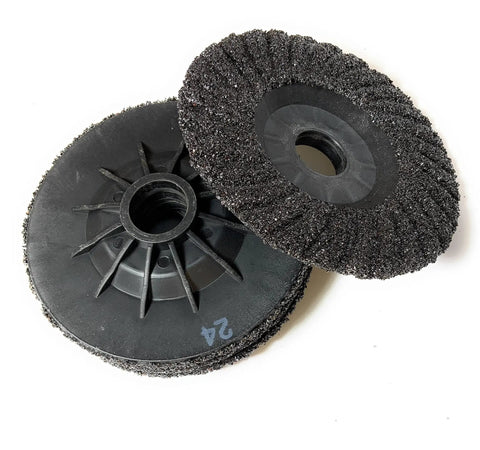 5 Pack SiC Plastic Back Grinding Wheels For Granite Marble Concrete And Glass 4.5 Inch 24 Grit Pro Grade Durable Fast Cutting