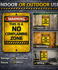 Heavy Duty Aluminum All Weather No Nonsense Safety Sign For Moving Equipment Warning Bilingual 12 By 18 Inch Indoor Outdoor High Visibility Metal Sign Built To Withstand Warehouse And Home Use on workshop, office, and fence