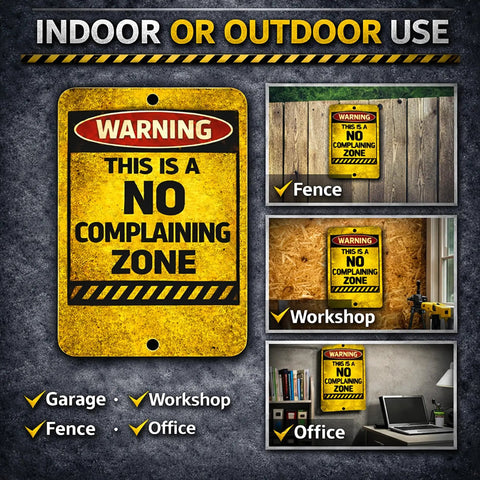 Heavy Duty Aluminum All Weather No Nonsense Safety Sign For Moving Equipment Warning Bilingual 12 By 18 Inch Indoor Outdoor High Visibility Metal Sign Built To Withstand Warehouse And Home Use on workshop, office, and fence