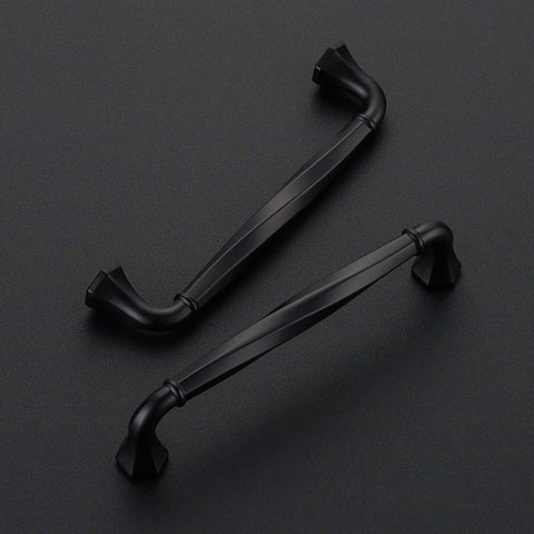 Freshen Up Your Space With Matte Black Zinc Cabinet Handles Rock Solid Heavy Duty Kitchen Pulls shown with a sleek design.