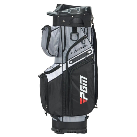 Black and gray 14 Way Organizer Golf Cart Bag With Silent Dividers And Rain Cover Premium Cart Bag With Handles For Men Keeps Clubs Secure
