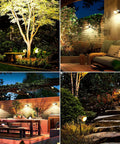 10W Low Voltage LED Landscape Lights 12V 24V Waterproof Outdoor Spotlights 1000LM Warm White 3000K 20 Pack for garden lighting