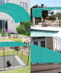 8x28 Foot Waterproof Shade Cloth With Grommets Sun Shade Sail Rectangle Turquoise 260 GSM UV Block Fabric Patio Canopy