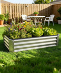 Two Pack Raised Garden Bed Liners With Breathable Fabric For Outdoor Gardens, Includes 12 Clips And Gloves, Keeps Soil Isolated In A 4x2 Ft Box, Garden Bed Not Included