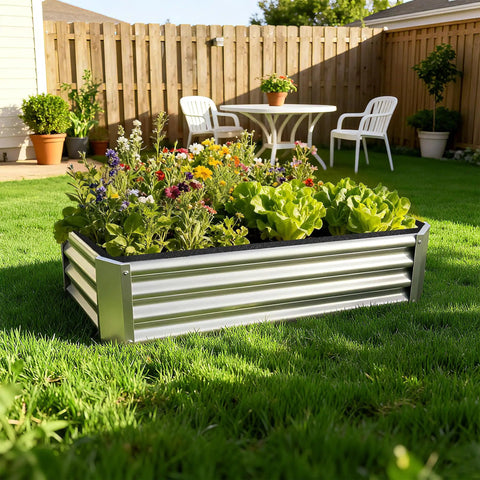 Two Pack Raised Garden Bed Liners With Breathable Fabric For Outdoor Gardens, Includes 12 Clips And Gloves, Keeps Soil Isolated In A 4x2 Ft Box, Garden Bed Not Included