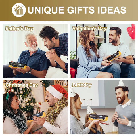 Four gift scenarios featuring Telescoping Magnetic Pickup Tool With LED Light 360 Degree Flexible Magnetic Reach Handy Auto Tool For Men.