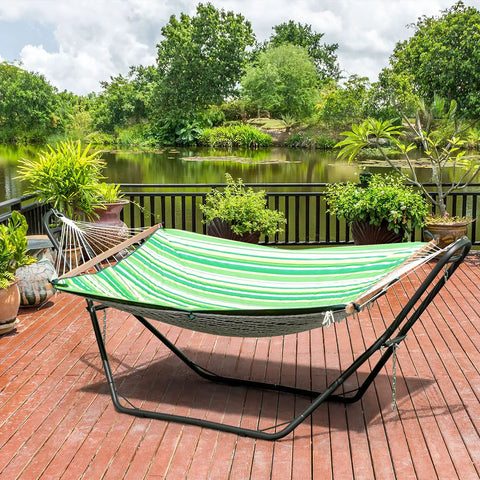 Heavy Duty Steel Hammock Stand For Indoor And Outdoor Use Yard Ready Fits 9 To 13 Foot Hammocks With 450 Pound Capacity
